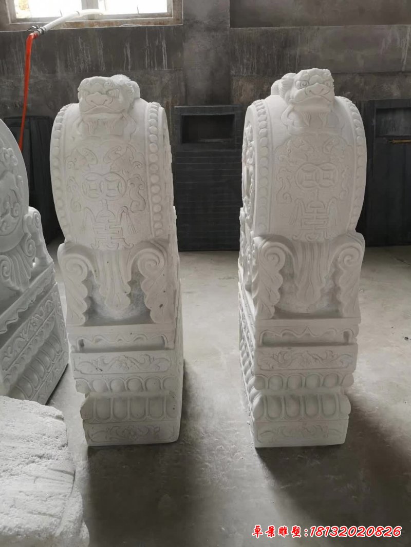 石雕仿古庭院抱鼓石雕塑 (1)