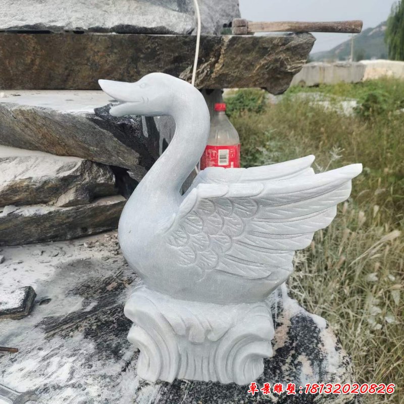 天鹅动物石雕 (3)