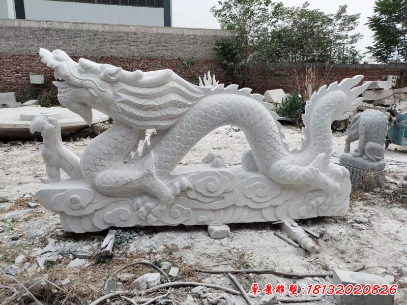 石雕广场生肖龙雕塑