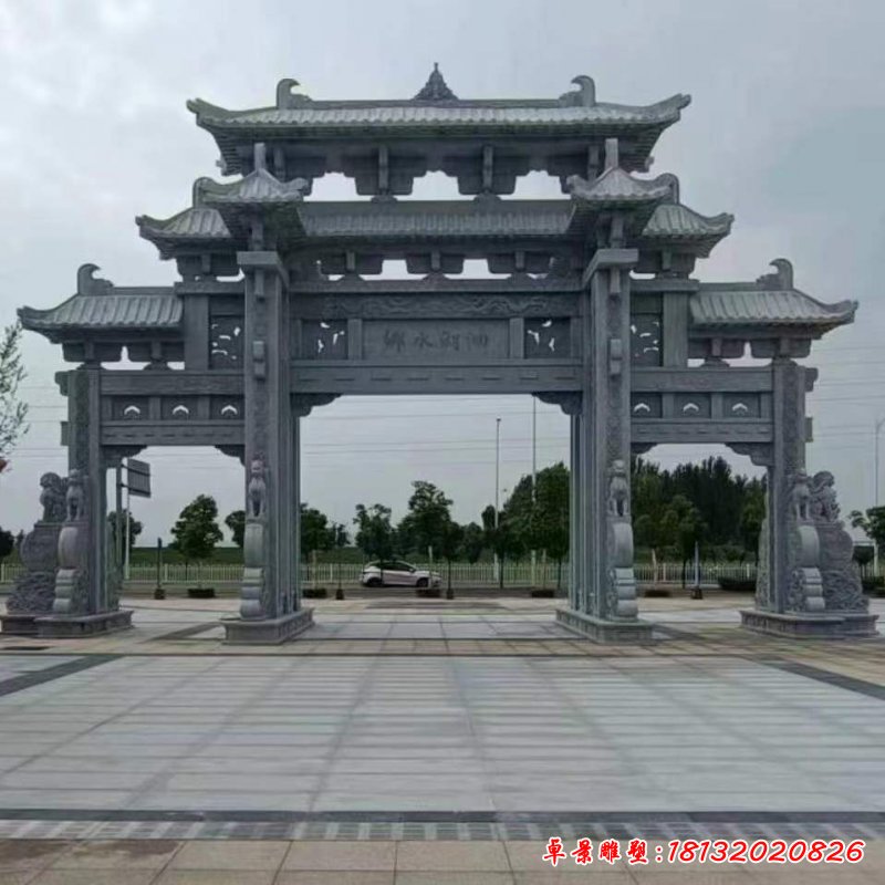 石雕仿古大型牌坊雕塑