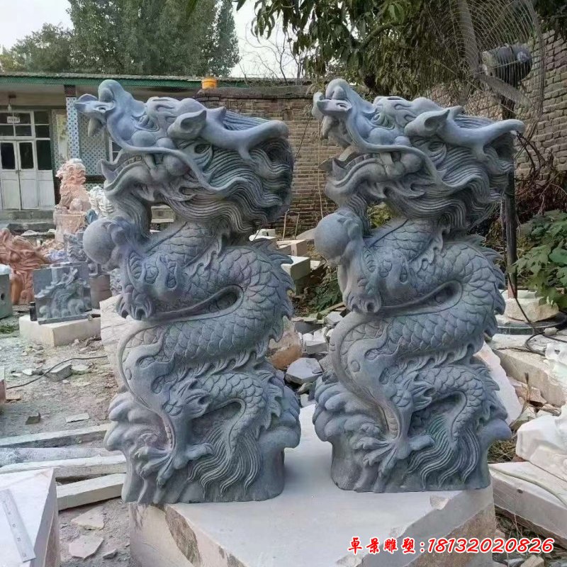 石雕动物龙雕塑 (4)_副本