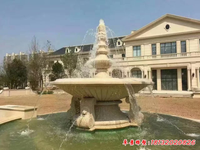 别墅大型喷泉石雕