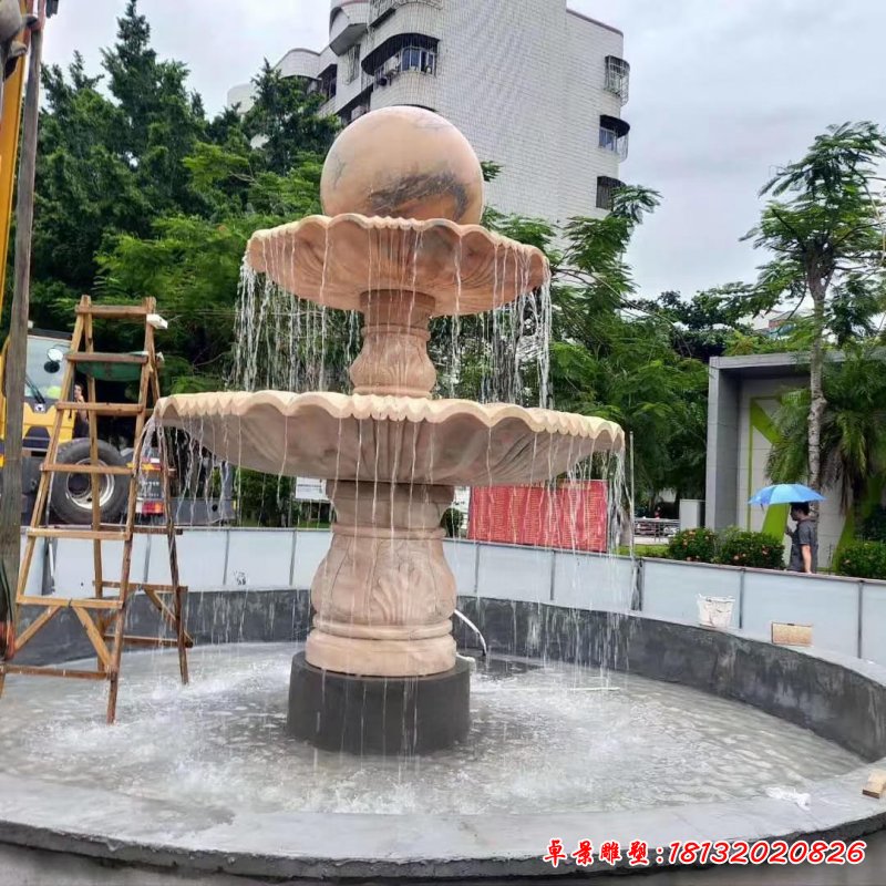  商场门口景观喷泉石雕 (5)