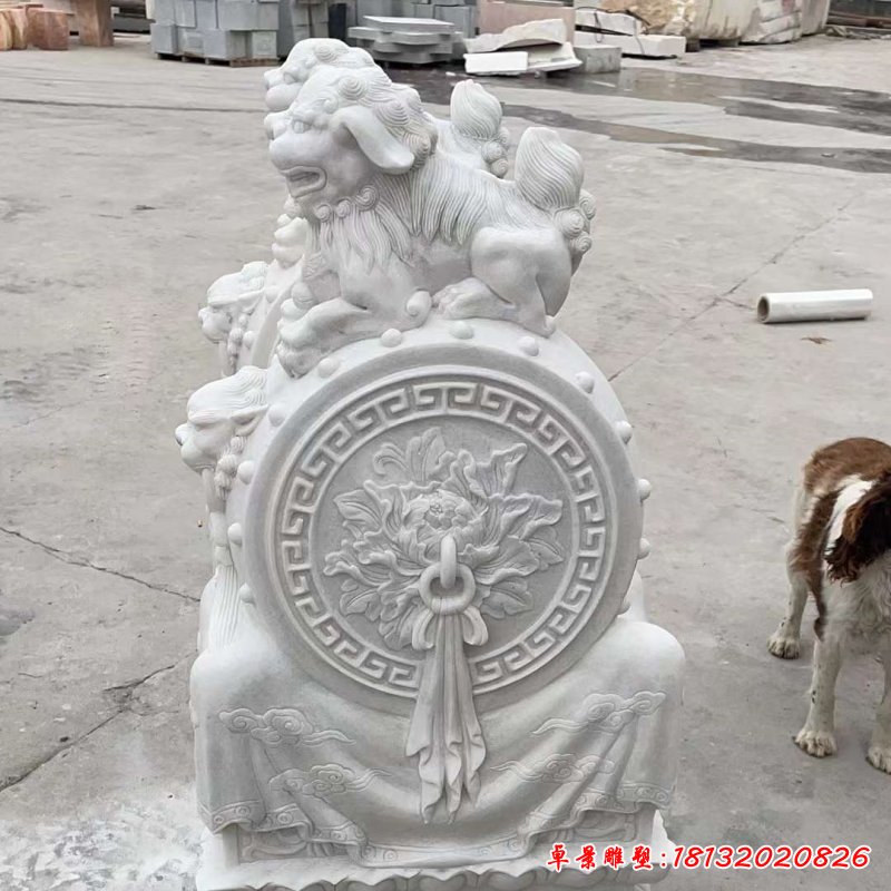 石雕动物抱鼓石雕塑 (3)_副本