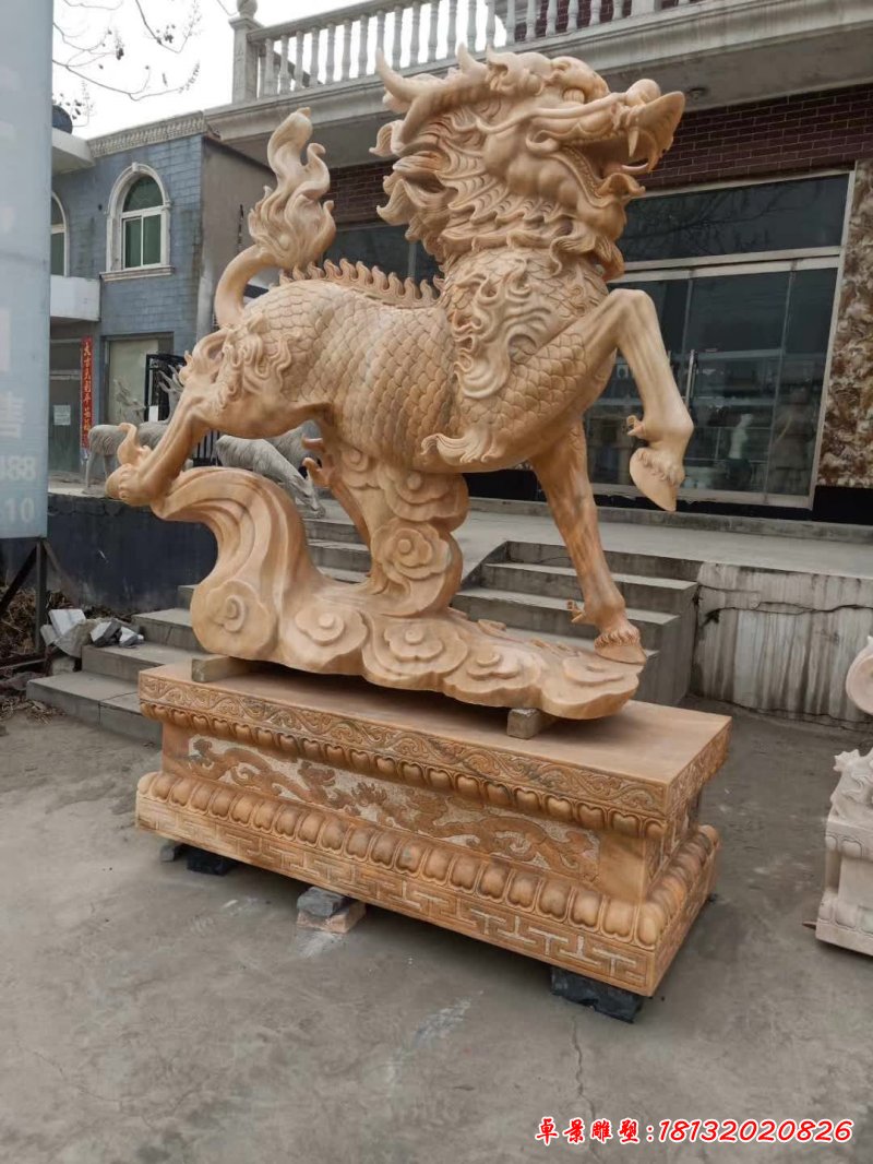 麒麟动物石雕 (1)