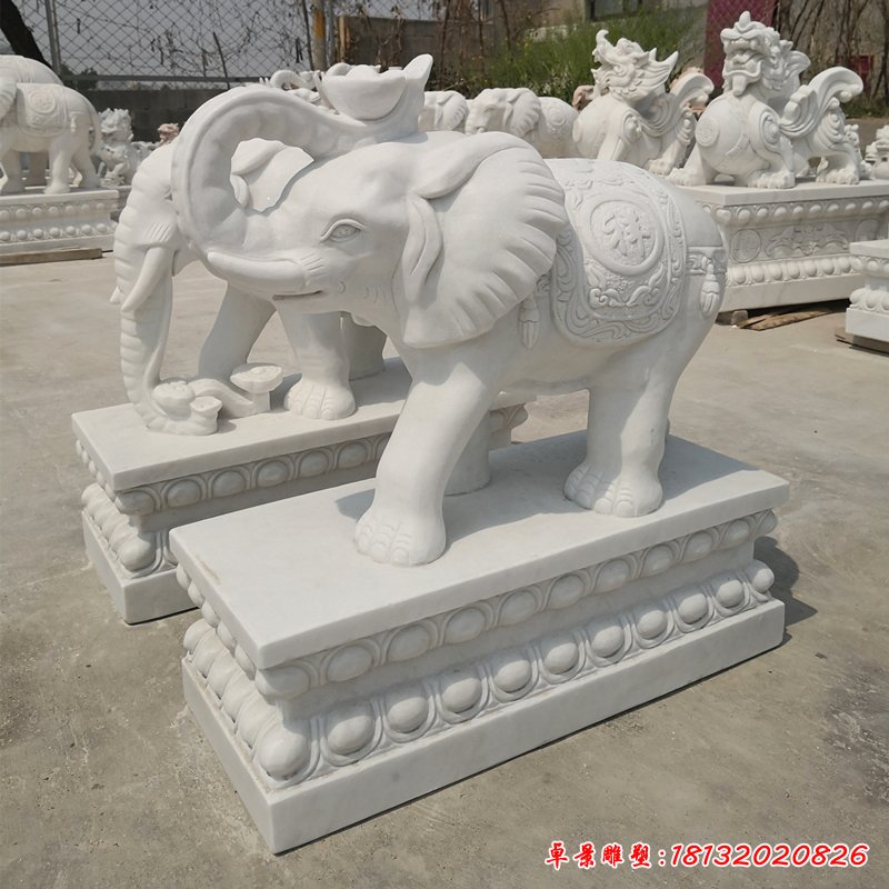 动物石雕大象 (1)
