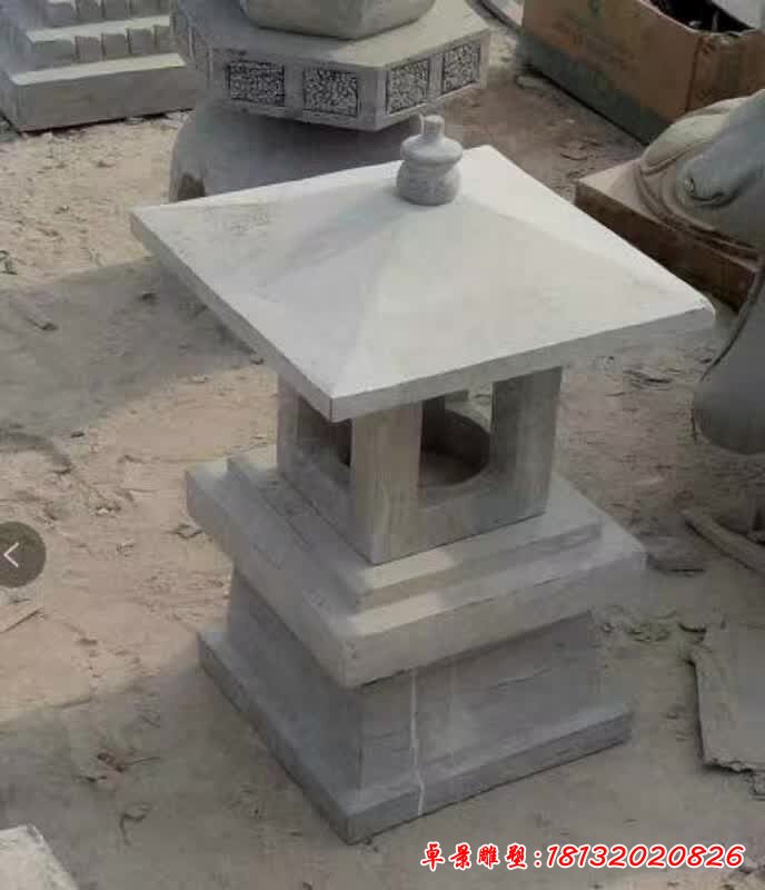 石雕公园仿古石灯雕塑 (5)