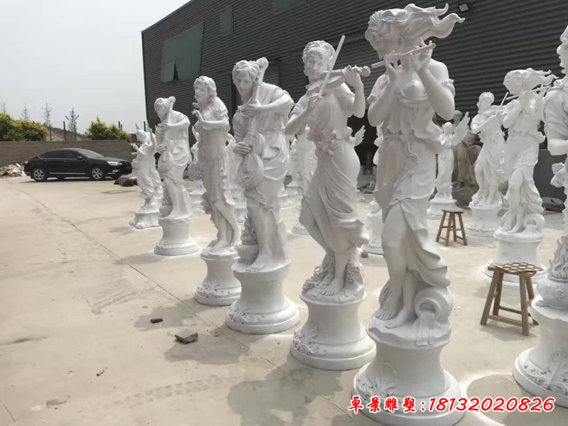 吹拉弹唱音乐人物石雕 (2)