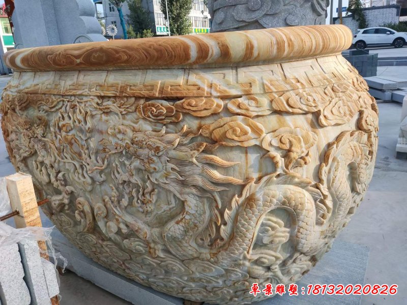 园林景观水缸石雕 (4)