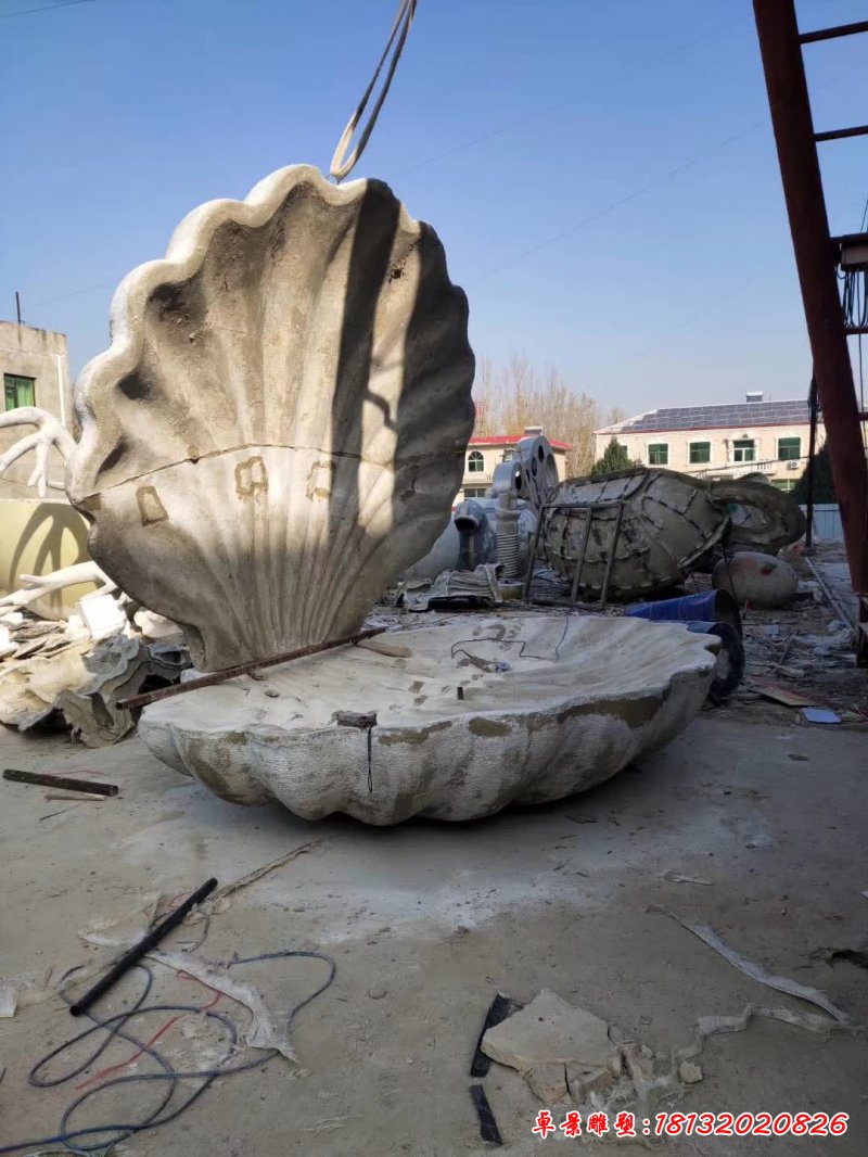 石雕扇贝景观雕塑