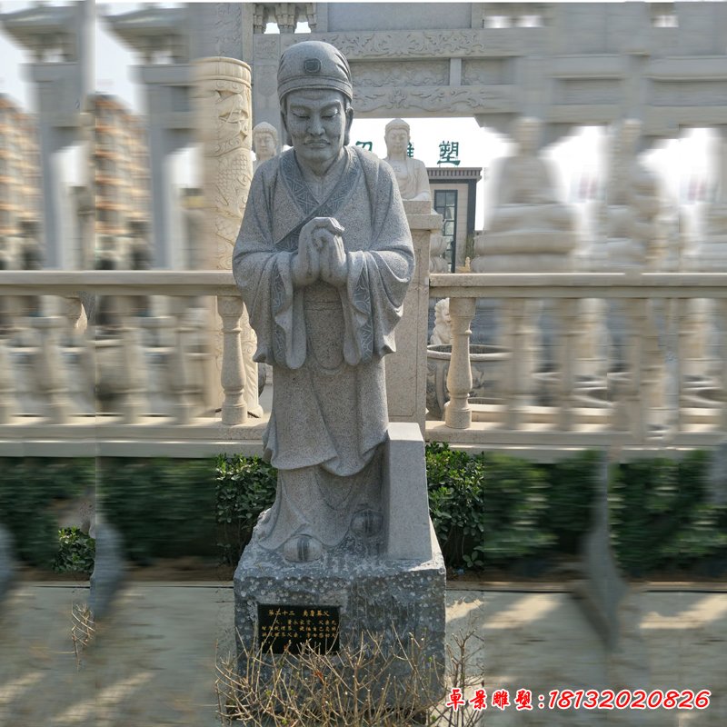 二十四孝人物石雕，青石古代人物雕塑 (4)