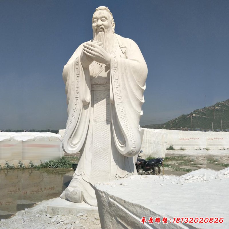 大理石万事表礼仪孔子   石雕校园人物雕塑 (4)