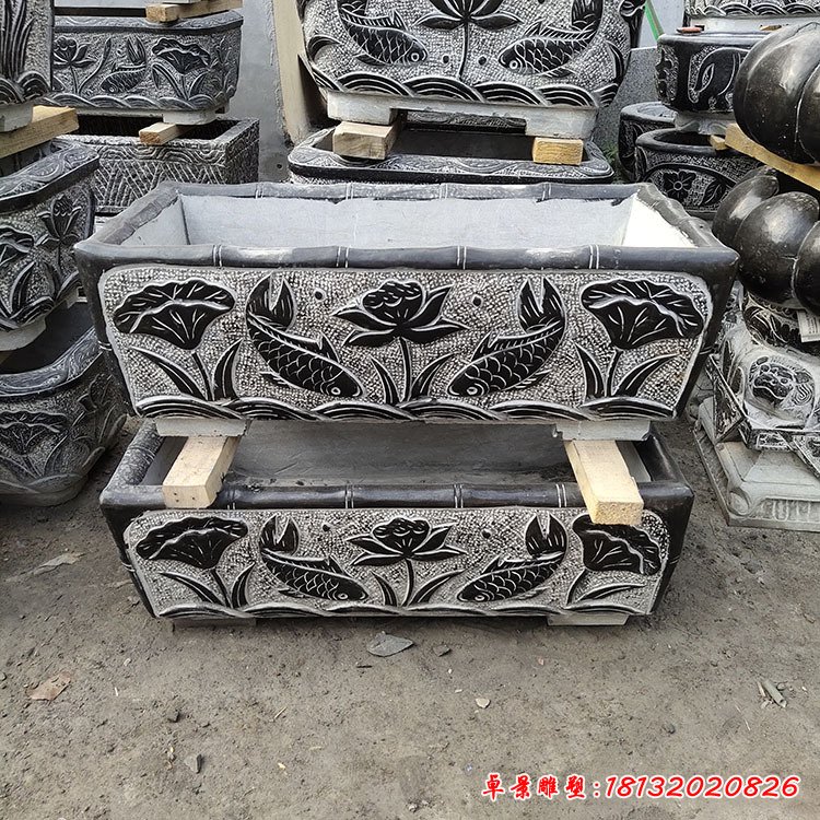 方口石雕鱼缸 (33)