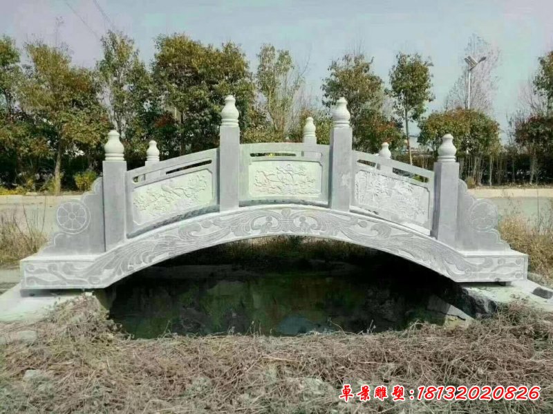 公园大理石桥雕塑