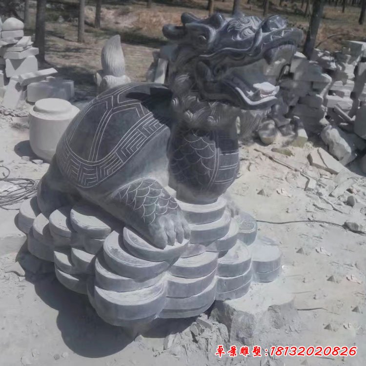 仿古龙龟石雕 (4)