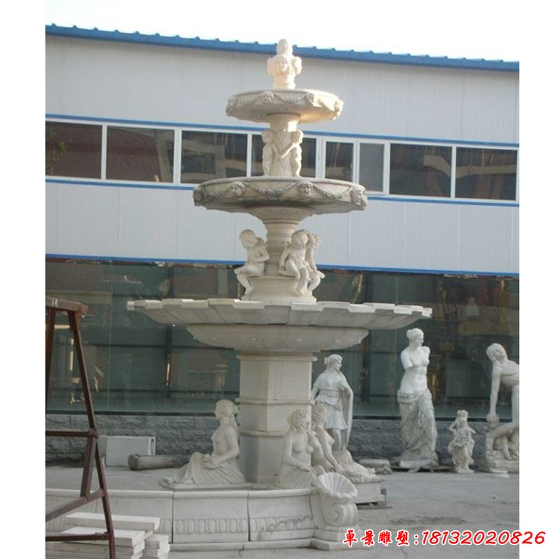 大型喷泉石雕，西方人物喷泉雕塑