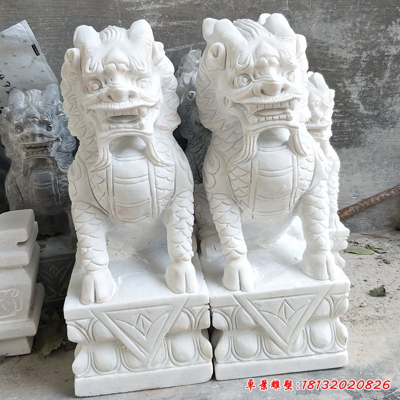 汉白玉麒麟雕塑
