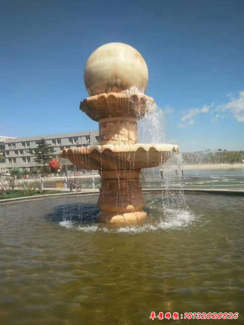 石雕公园风水球雕塑