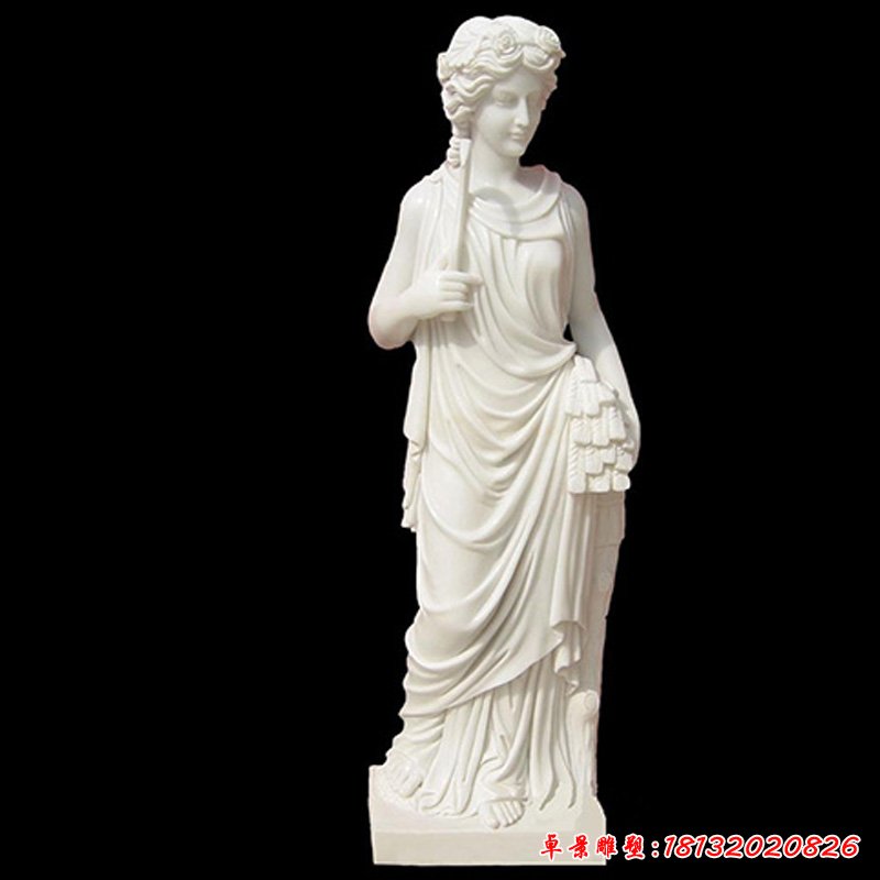 汉白玉人物雕塑，西方女人石雕 (1)