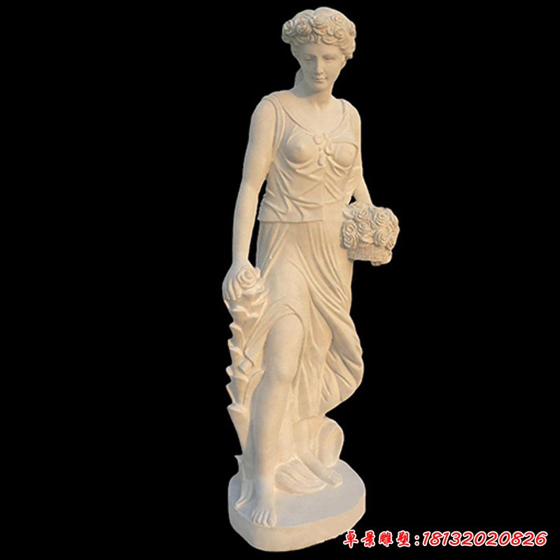 汉白玉人物雕塑，西方女人石雕 (3)