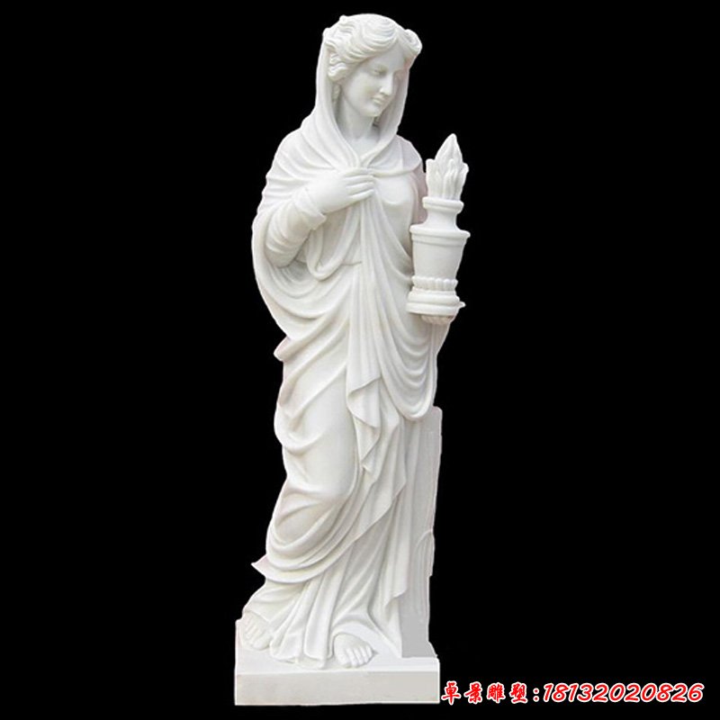 汉白玉人物雕塑，西方女人石雕 (2)