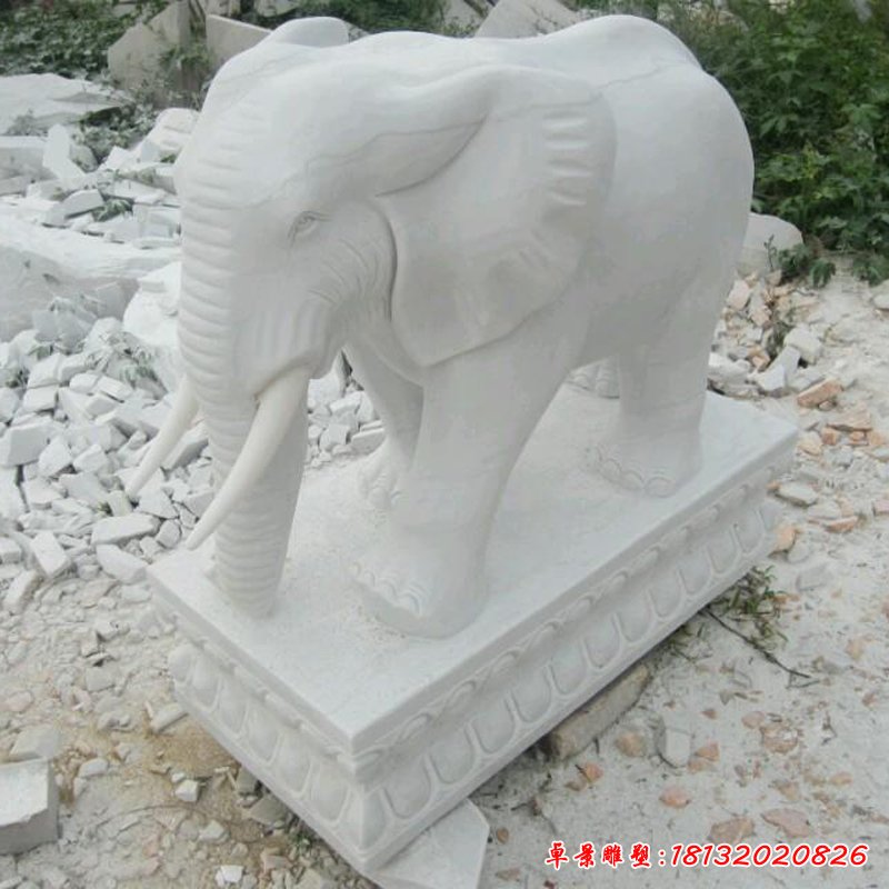 大理石小象雕塑 (215)