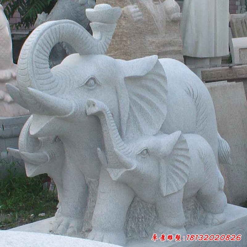 大理石小象雕塑 (181)