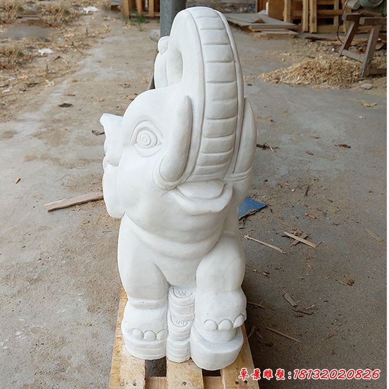 大理石小象雕塑 (182)
