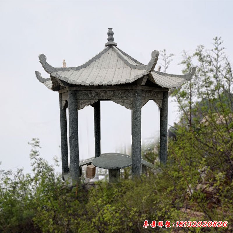 单层石凉亭 (34)