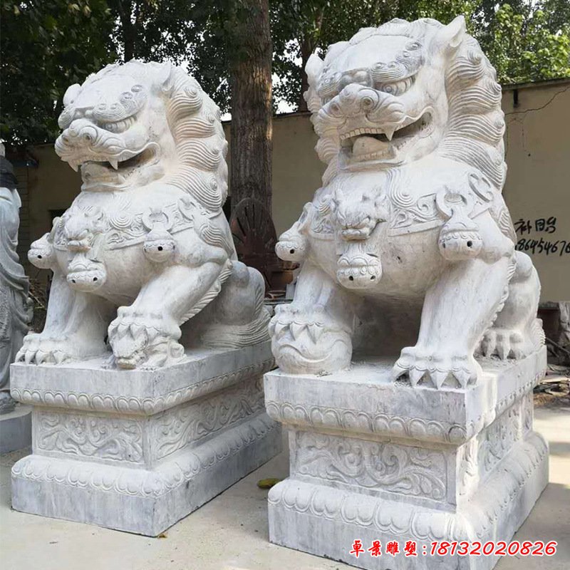 大理石狮子雕塑 (124)