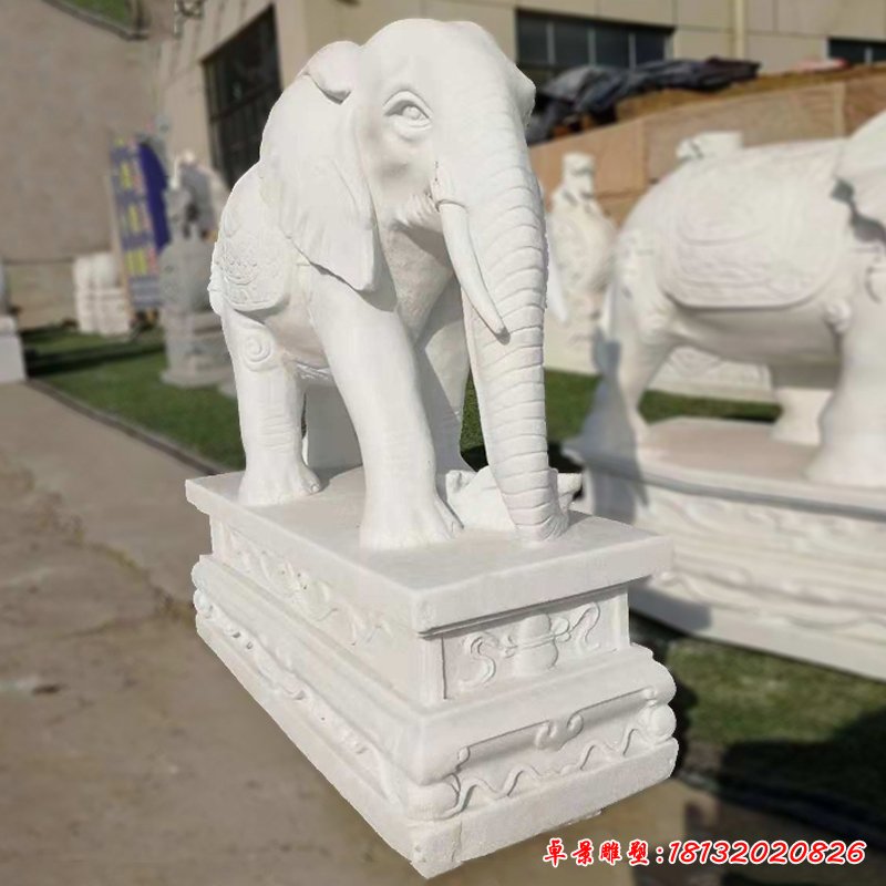 大理石大象雕塑 (177)