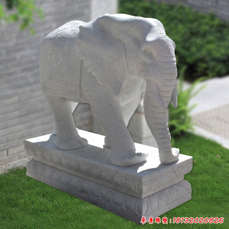 大理石大象雕塑 (178)
