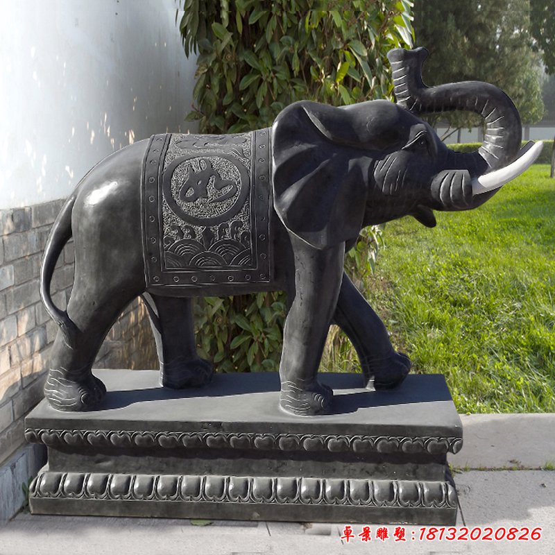 仿古石雕大象 (14)