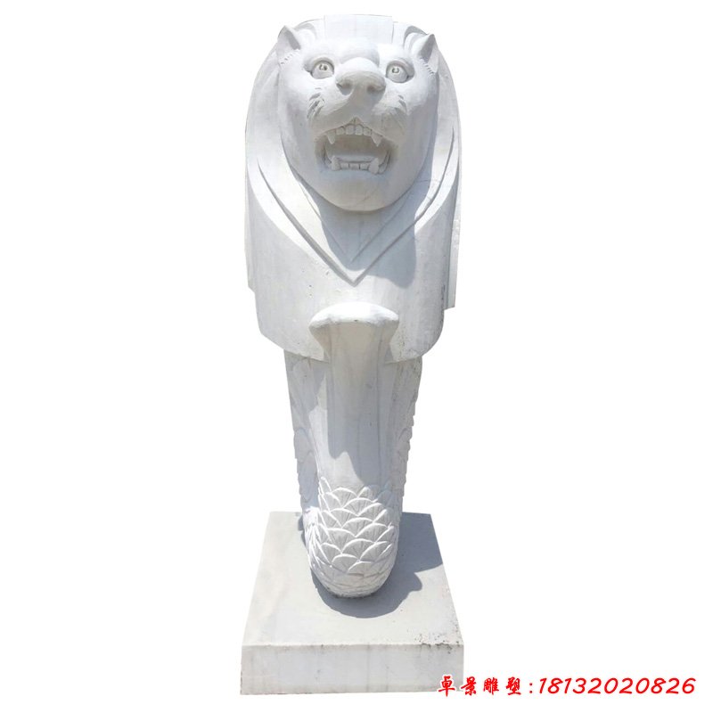 大理石鱼尾狮雕塑