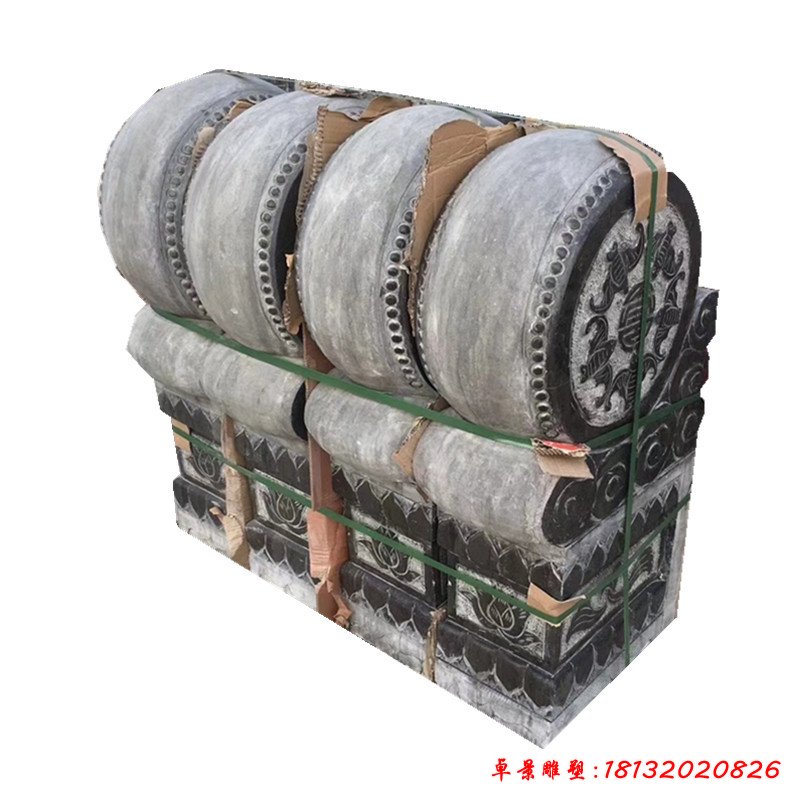 抱鼓石价格庭院门口抱鼓石青石仿古门鼓石包邮6394