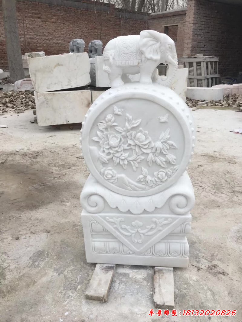 石雕庭院门墩雕塑 (5)