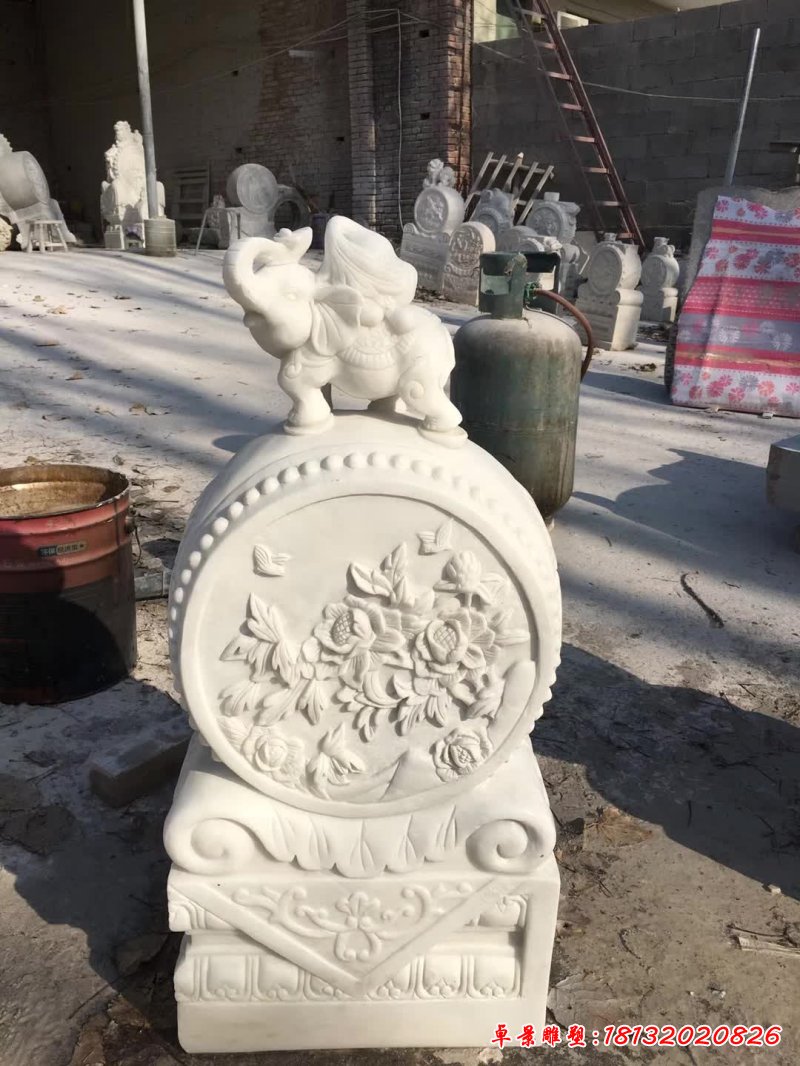 石雕庭院门墩雕塑 (6)