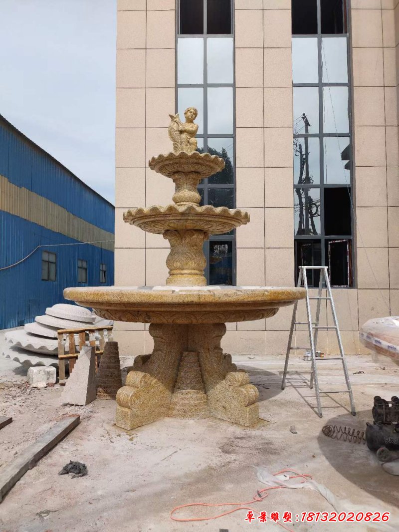 石雕别墅景观喷泉雕塑 (2)