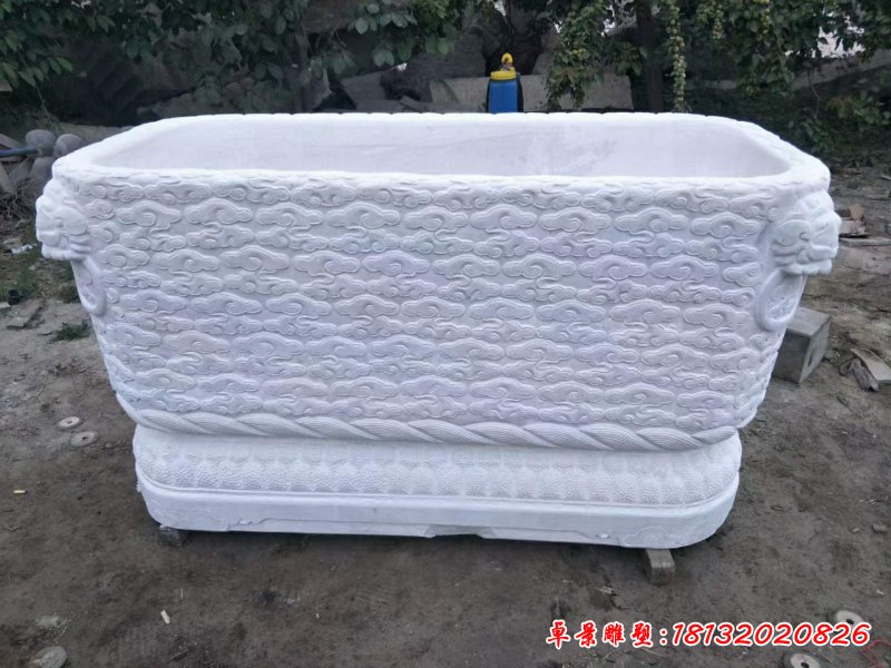 石雕公园花盆雕塑 (7)