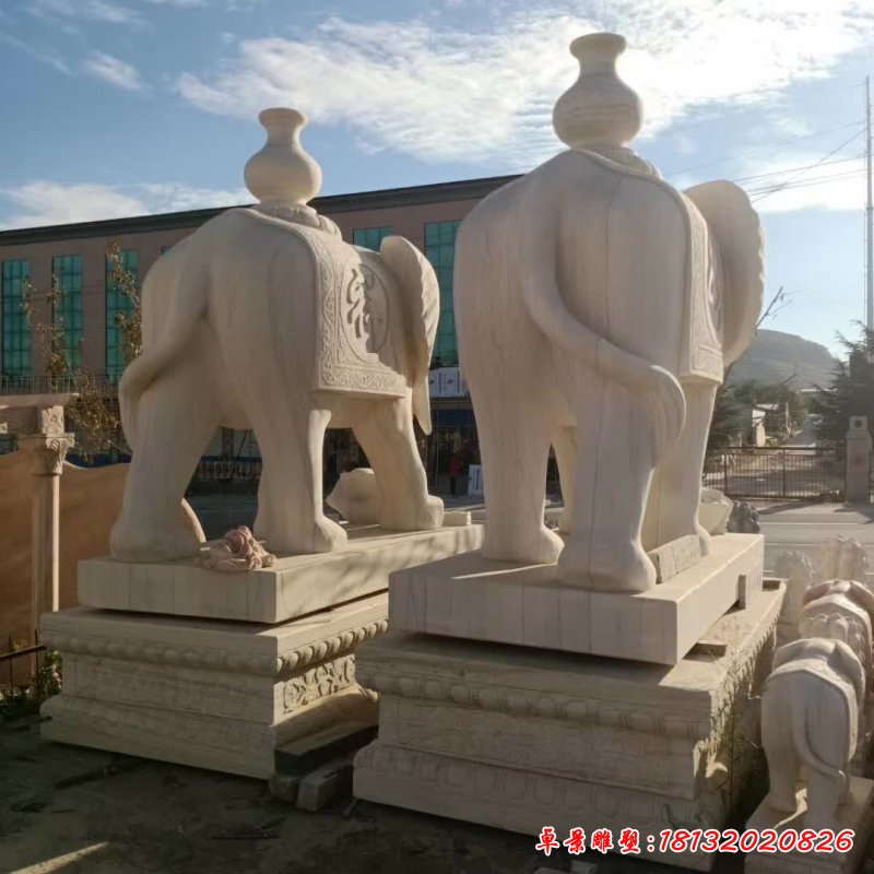 企业招财大象石雕 (1)