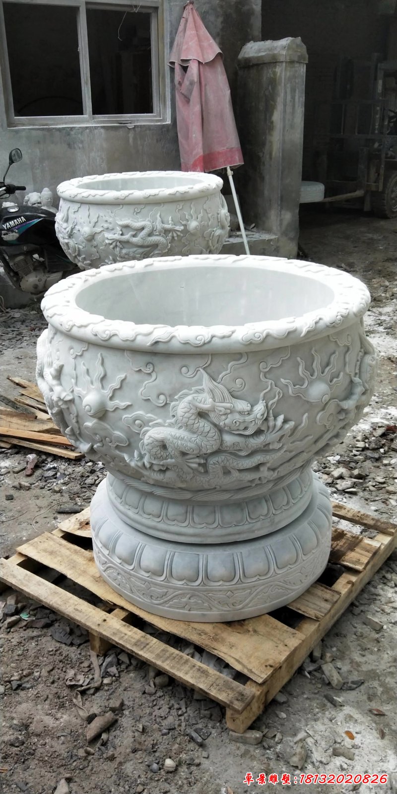 石雕仿古景观花盆雕塑 (5)