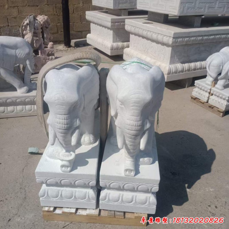 汉白玉如意大象 (3)