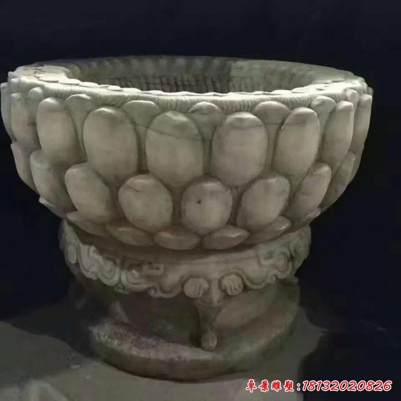 石雕庭院花盆雕塑_副本 (2)