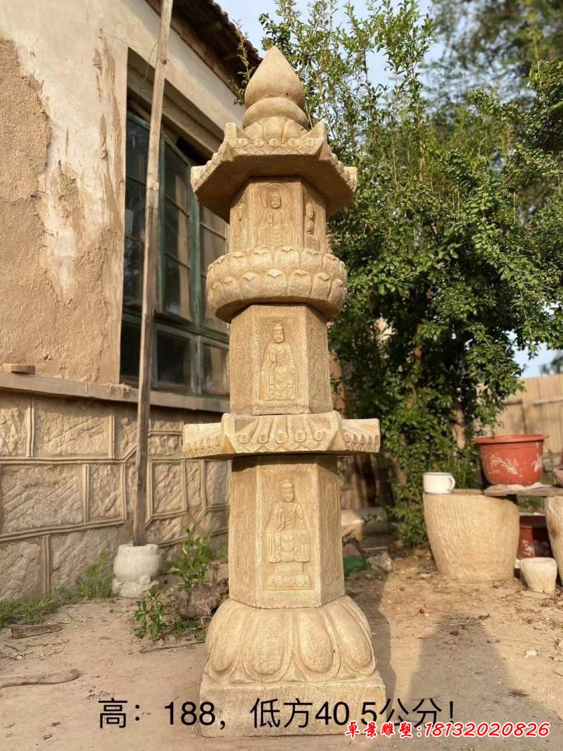 石雕仿古石灯雕塑 (3)