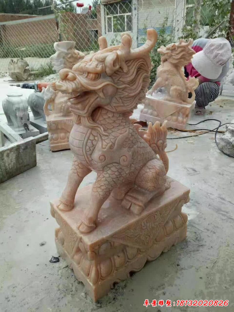 石雕动物麒麟雕塑 (4)