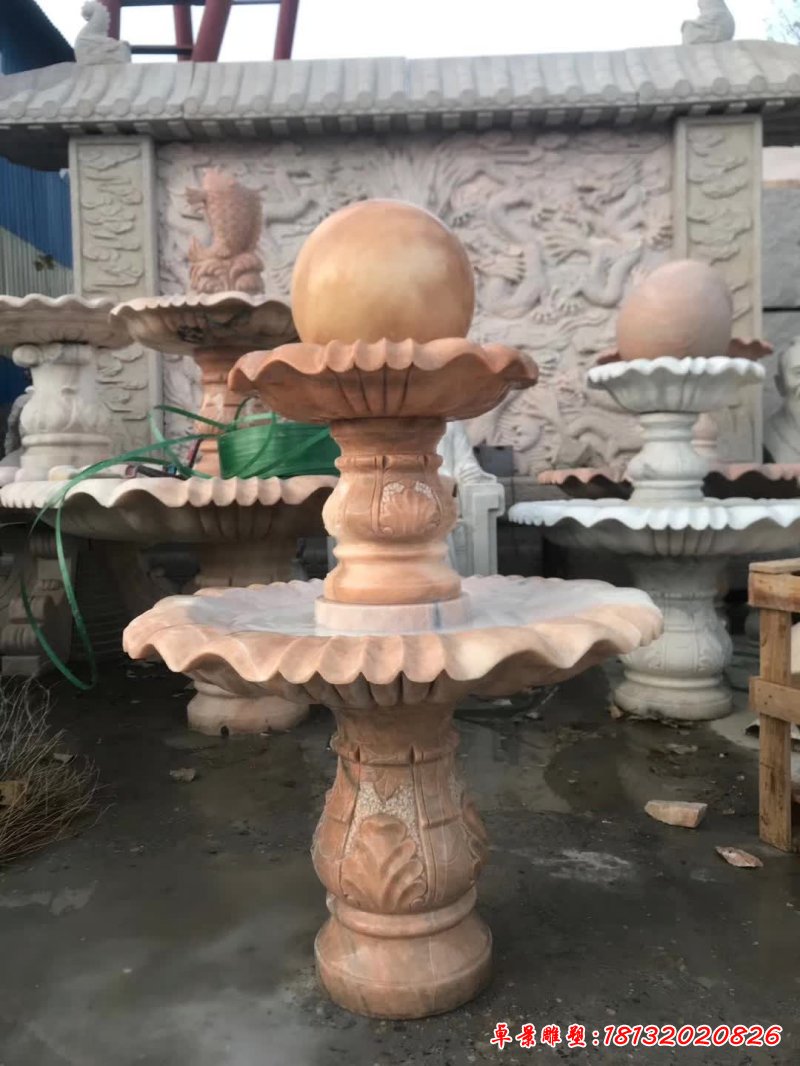 石雕公园发风水球雕塑 (1)