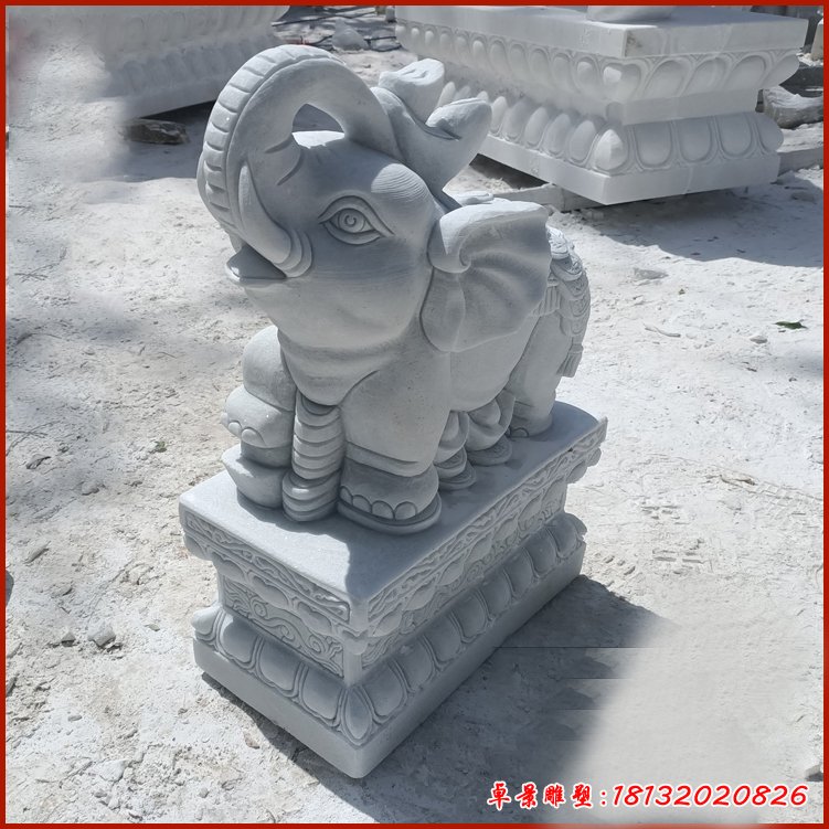 大理石小象雕塑 (290)