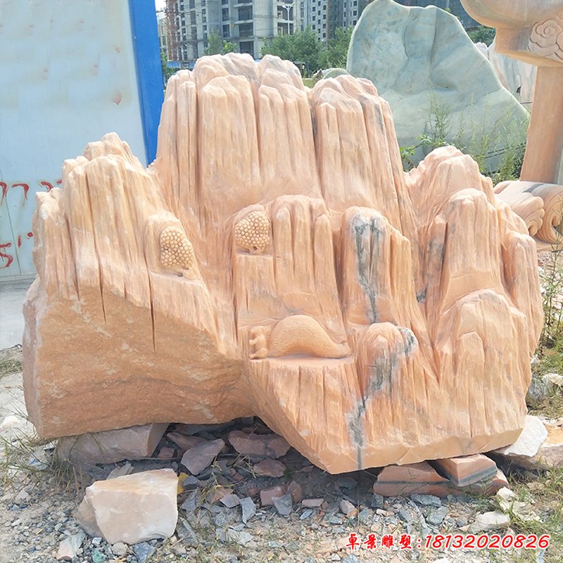 大理石假山   石雕旅游景观摆件 (2)