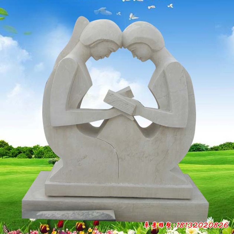 大理石情侣  石雕广场人物摆件