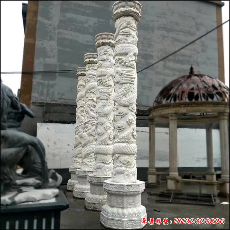 广场盘龙柱石雕 (3)